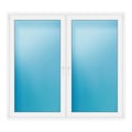 Zweiflügeliges Fenster 194x176 cm Weiß