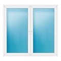 Zweiflügeliges Fenster 190x180 cm Weiß