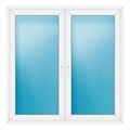 Zweiflügeliges Fenster 168x168 cm Weiß