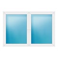 Zweiflügeliges Fenster 218x148 cm Weiß