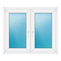 Zweiflügeliges Fenster 116x100 cm Weiß