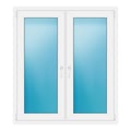Zweiflügeliges Fenster 120x135 cm Weiß