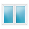 Zweiflügeliges Fenster 144x120 cm Weiß