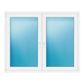 Zweiflügeliges Fenster 163,5x132,5 cm Weiß