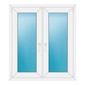 Zweiflügeliges Fenster 100x114 cm Weiß