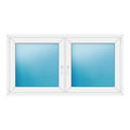 Zweiflügeliges Fenster 168x88 cm Weiß