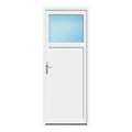 Nebeneingangstür 90x230 cm Weiß 1/3 Glas