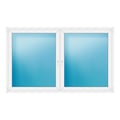 Zweiflügeliges Fenster 230x140 cm Weiß