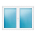 Zweiflügeliges Fenster 179x135,5 cm Weiß