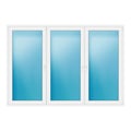 Dreiflügeliges Fenster 260x180 cm Weiß