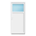 Nebeneingangstür 106x230 cm Weiß 1/3 Glas