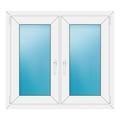 Zweiflügeliges Fenster 104x94 cm Weiß