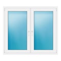 Zweiflügeliges Fenster 144x127 cm Weiß