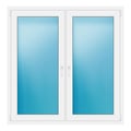 Zweiflügeliges Fenster 148x150 cm Weiß