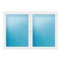 Zweiflügeliges Fenster 232x162 cm Weiß