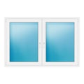 Zweiflügeliges Fenster 177x118 cm Weiß