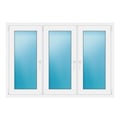 Dreiflügeliges Fenster 164x114 cm Weiß