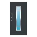 Aluminium Haustür 100x196 cm Anthrazitgrau RAL 7016 Prezo Top 01 
