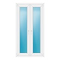 Zweiflügeliges Fenster 90x170 cm Weiß