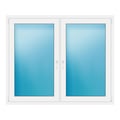 Zweiflügeliges Fenster 163x135 cm Weiß
