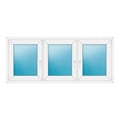 Dreiflügeliges Fenster 182x78 cm Weiß