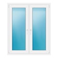Zweiflügeliges Fenster 114x137 cm Weiß