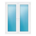 Zweiflügeliges Fenster 120x150 cm Weiß