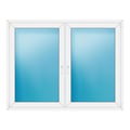 Zweiflügeliges Fenster 178x138 cm Weiß