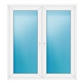 Zweiflügeliges Fenster 142x154 cm Weiß