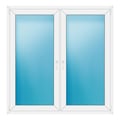 Zweiflügeliges Fenster 156x158 cm Weiß