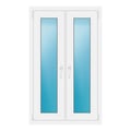Zweiflügeliges Fenster 80x130 cm Weiß