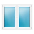 Zweiflügeliges Fenster 155x130 cm Weiß