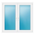 Zweiflügeliges Fenster 140x136 cm Weiß
