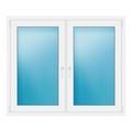 Zweiflügeliges Fenster 143x120 cm Weiß
