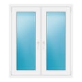 Zweiflügeliges Fenster 106x122 cm Weiß
