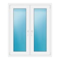 Zweiflügeliges Fenster 102x125 cm Weiß