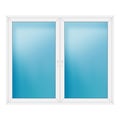 Zweiflügeliges Fenster 218x180 cm Weiß