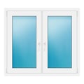 Zweiflügeliges Fenster 120x108 cm Weiß