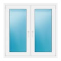 Zweiflügeliges Fenster 117,5x120 cm Weiß