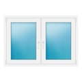 Zweiflügeliges Fenster 138x95 cm Weiß