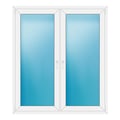 Zweiflügeliges Fenster 150x170 cm Weiß