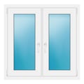 Zweiflügeliges Fenster 101x100,5 cm Weiß