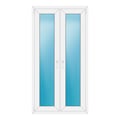 Zweiflügeliges Fenster 92x176 cm Weiß