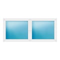 Zweiflügeliges Fenster 250x110 cm Weiß