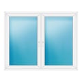 Zweiflügeliges Fenster 180x144 cm Weiß
