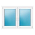 Zweiflügeliges Fenster 146x104 cm Weiß