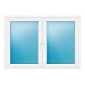 Zweiflügeliges Fenster 166x118 cm Weiß