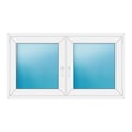 Zweiflügeliges Fenster 152x84 cm Weiß