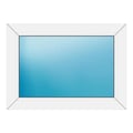 Festverglasung 78x56 cm Weiß
