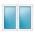 Zweiflügeliges Fenster 152x132 cm Weiß